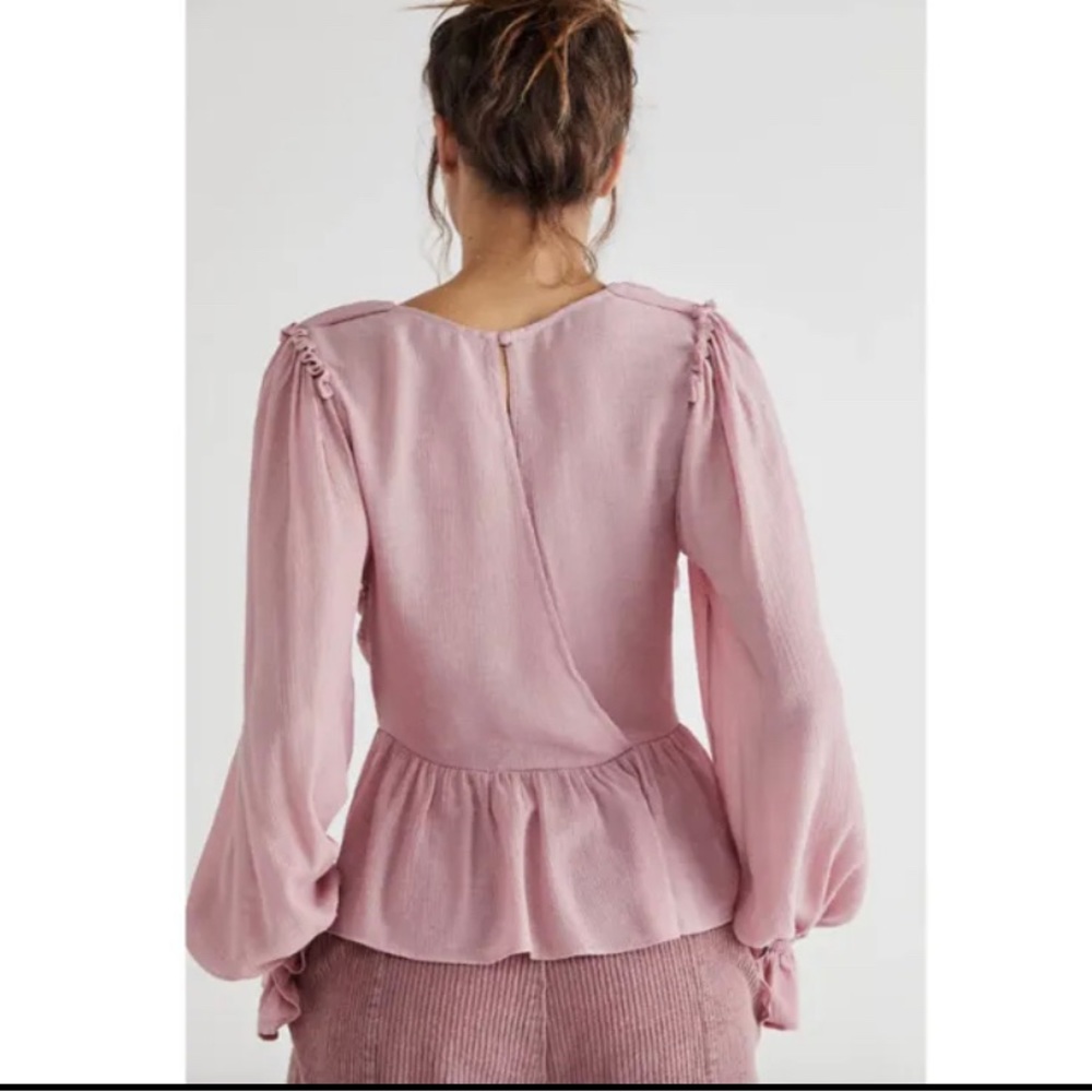 Free People✨ Daia Peplum Blouse- Mountain Flower - Picture 2 of 9